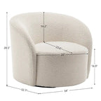 Fauteuil pivotant rembourré KINWELL de 86 cm de large (lot de 2)