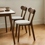 Chaises de salle à manger en bois massif de style moderne du milieu du siècle, lot de 2, pour salle à manger, restaurant ou salon - Panipeachy