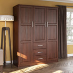 Armoire Palace Imports Cosmo à 3 portes en bois massif à 100 %, avec portes en bois massif ou miroirs