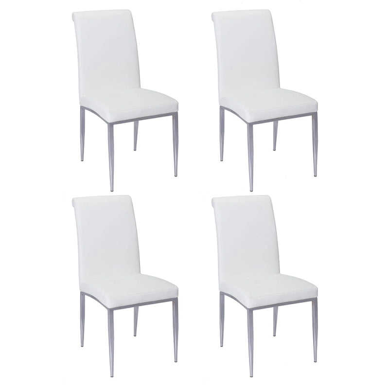 Chaise cantilever rembourrée contemporaine Somette, lot de 4