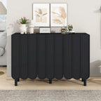 Meuble à chaussures minimaliste style crème avec 5 pieds en bois massif, buffet avec étagères réglables