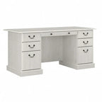 Bureau de direction Bush Furniture Saratoga avec tiroirs et rangements