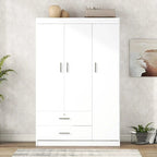Armoire 3 portes avec 2 tiroirs
