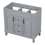 Meuble-lavabo moderne de 36 po avec vasque et armoire à miroir, 2 portes et 2 tiroirs