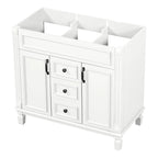Meuble-lavabo moderne de 36 po avec vasque et armoire à miroir, 2 portes et 2 tiroirs