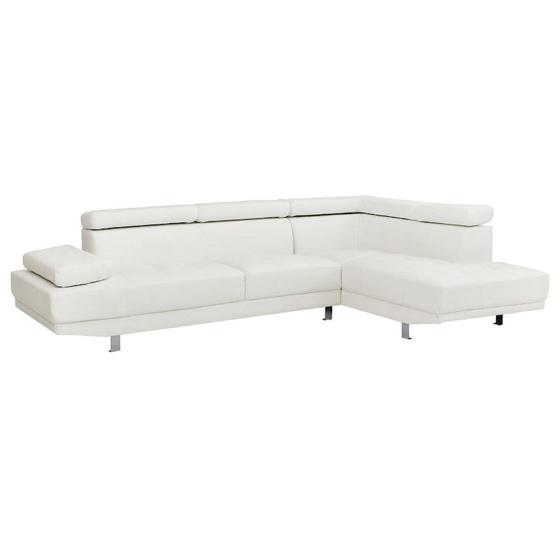 Canapé sectionnel en L 2 pièces en similicuir Riveredge de 277 cm de large - 76L x 109W x 28H