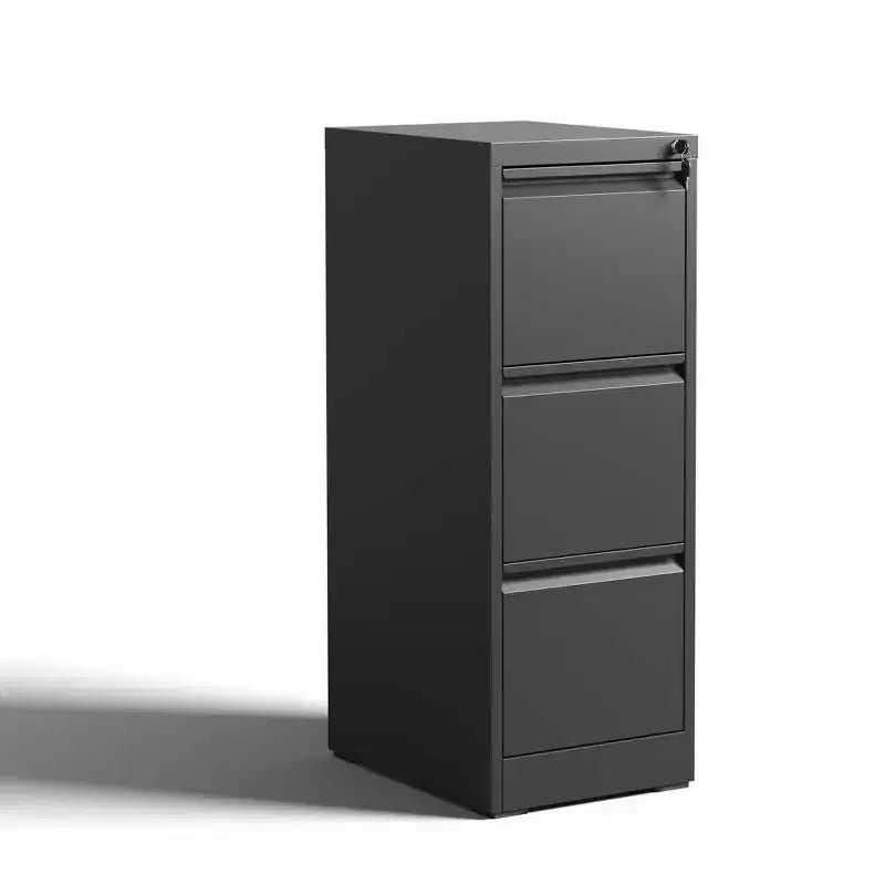 VIYET 52H Classeur vertical métallique à 3 tiroirs avec serrure, armoire de classement en acier pour bureau à domicile, convient aux formats A4/Legal/Letter