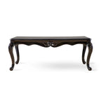 Table basse traditionnelle Clarissa en bois massif avec pieds sculptés