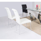 Chaise cantilever rembourrée contemporaine Somette, lot de 4