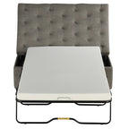 Pouf lit pliant, pouf de 126 cm avec lit pliant, pouf-lit convertible avec matelas à mémoire de forme et design capitonné