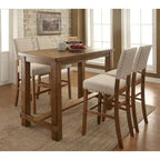 Table de bar rectangulaire rustique en bois