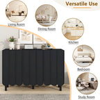 Meuble à chaussures minimaliste style crème avec 5 pieds en bois massif, buffet avec étagères réglables