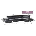 Canapé sectionnel en L 2 pièces en similicuir Riveredge de 277 cm de large - 76L x 109W x 28H
