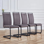 Chaises de salle à manger modernes en similicuir PU, lot de 4