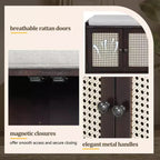 Banc de rangement rustique en bois Whisen, banc à chaussures d'entrée avec coussin amovible, étagères réglables