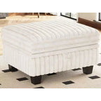 Belffin Pouf en Velours Côtelé avec Rangement, Pouf pour Canapé Modulaire Sectionnel