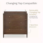 Commode 3 tiroirs avec plan à langer - Chambre d'enfant