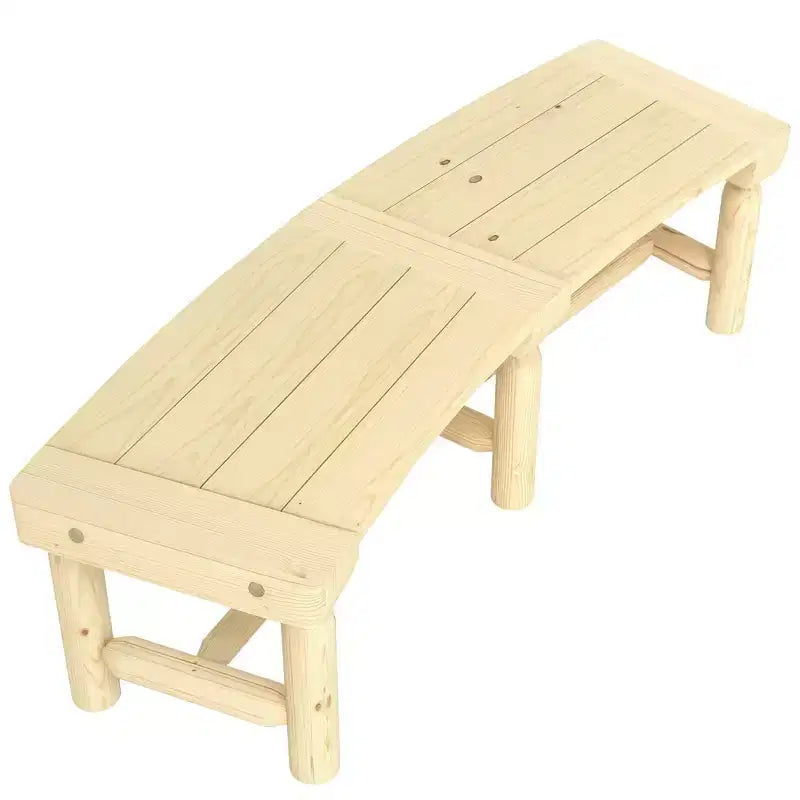 Banc de jardin en bois Outsunny, banc semi-circulaire rond pour arbre, banc de parc enveloppant