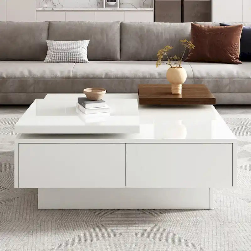 Table basse carrée moderne en bois