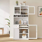Armoire de cuisine haute (75 po) avec portes vitrées