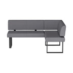 Ensemble de salle à manger Lillian 3 pièces gris brillant Somette avec table, coin repas et banc