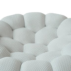 2 PIÈCES Canapé bulle rembourré en tissu nid d’abeille 3D, canapé bulle 3 places et fauteuil individuel pour salon
