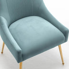 SEYNAR Lot de 8 chaises de salle à manger modernes en velours glamour, chaise de coiffeuse capitonnée pour salon (sans table)