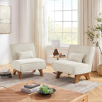 Lot de 2 fauteuils d'appoint en polyester Art Leon
