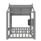 Lit cabane cabane Montessori pour enfant avec étagère de rangement - ModernLuxe