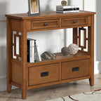 Console avec 4 tiroirs et une étagère de rangement