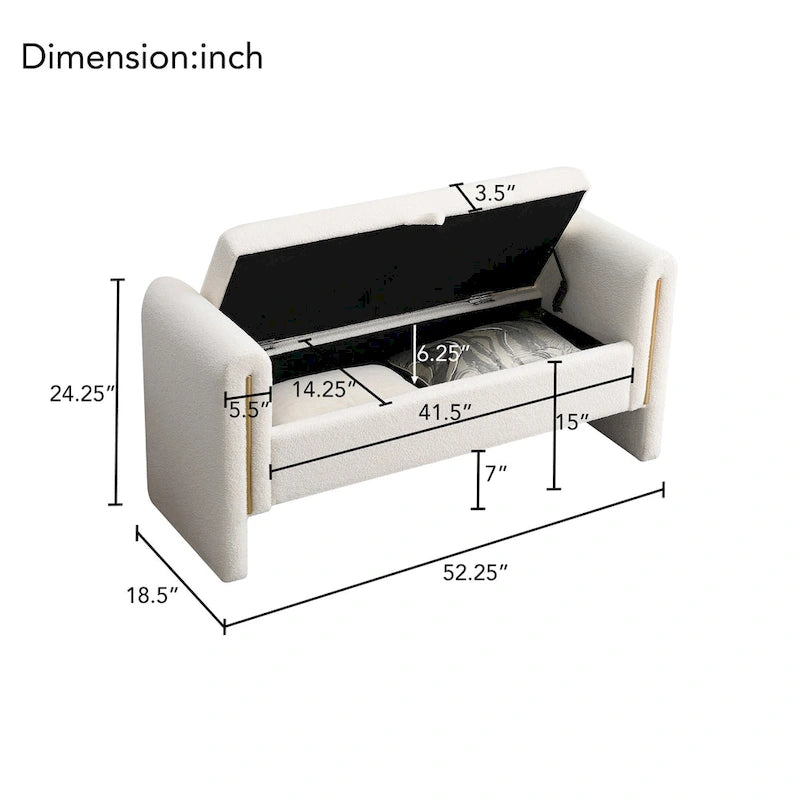 Banc de bout de lit Teddy moderne