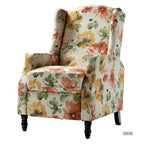Fauteuil inclinable manuel "push-back" de style Mid-Century Modern avec dossier à oreilles