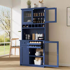 Armoire de cuisine haute (75 po) avec portes vitrées