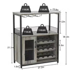 DobleePy Armoires de bar, armoires à vin, buffets, étagères réglables, adaptées aux petits meubles de bar dans les cuisines et les restaurants, couleur rétro