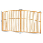 Tête de lit murale Malvina en rotin naturel, style bohème moderne - Grand lit