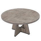 Table de salle à manger ronde de 47 pouces pour 4 personnes, table de ferme en bois pour cuisine, salle à manger et salon
