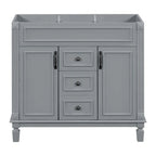 Meuble-lavabo moderne de 36 po avec vasque et armoire à miroir, 2 portes et 2 tiroirs