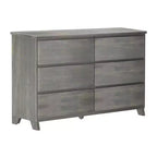 Commode de ferme en bois massif à 6 tiroirs