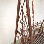 Banc-balançoire en fer Tserovani en bronze - 57,5x35x91