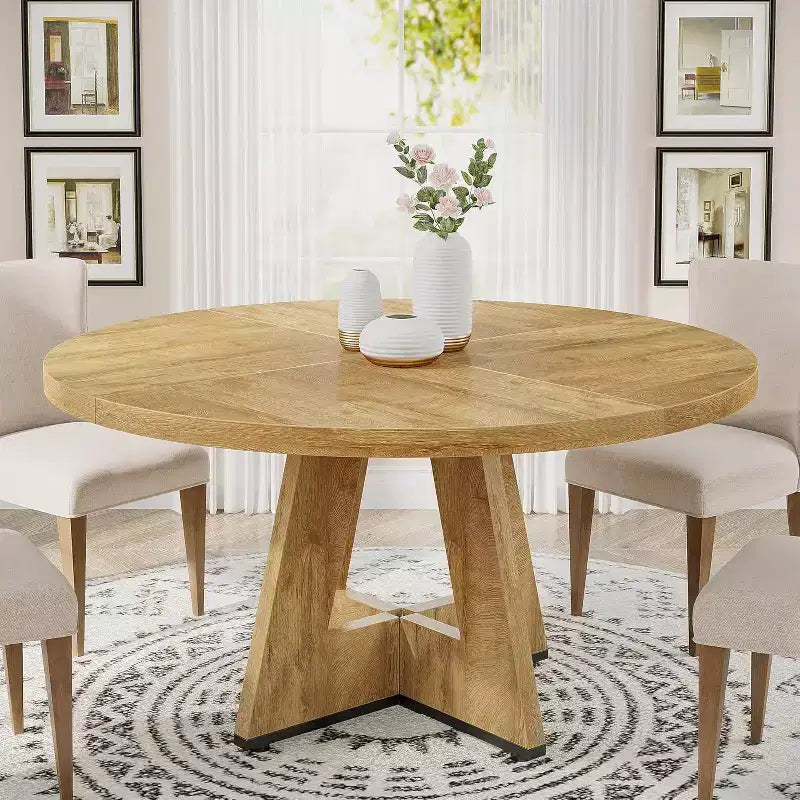 Table à manger ronde de 120 cm pour 4 personnes
