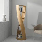 Bibliothèque verticale contemporaine en bois à 5 niveaux Hourglass