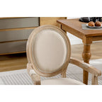 Ensemble de 2 fauteuils de salle à manger en tissu rembourré
