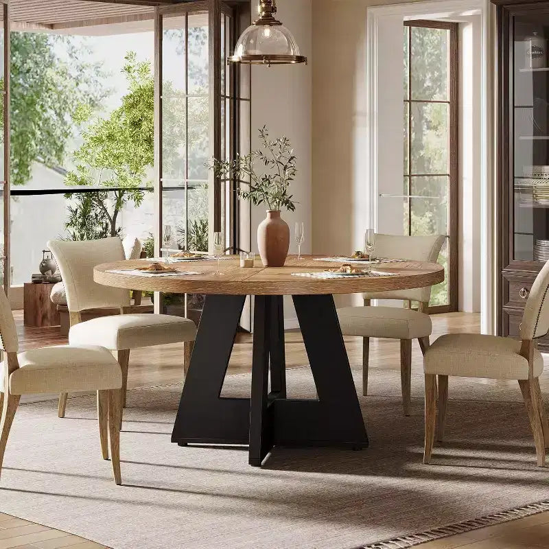Table à manger ronde de 120 cm pour 4 personnes