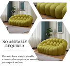 Canapé paresseux courbé 2 places Bubble de forme nid d'abeille avec tissu textile 3D pour salon et appartement