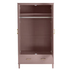 Armoire 2 portes avec tiroir - Mauve poudré