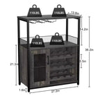 DobleePy Armoires de bar, armoires à vin, buffets, étagères réglables, adaptées aux petits meubles de bar dans les cuisines et les restaurants, couleur rétro