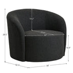 Fauteuil pivotant rembourré KINWELL de 86 cm de large (lot de 2)