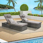 Excellent ensemble de chaises longues d'extérieur pour la relaxation et les loisirs
