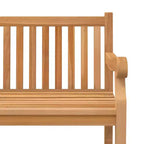 vidaXL Banc de jardin en teck massif Mobilier de terrasse d'extérieur