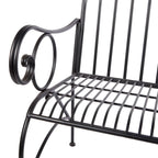 Banc de jardin classique en métal 2 places Alpine Corporation 44 L pour intérieur/extérieur